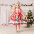 thumbnail image 2 of EIMELI Bébé Enfants Petite Fille Noël Santa Partie Robe Robe Formelle Concours Princesse Demoiselle d'Honneur Soirée Mini Robe, 2 of 6