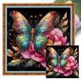 thumbnail image 1 of Hilo Algodón Ecológico Bordado Punto Cruz Mariposa Impreso 11CT 50x50cm, 1 of 9