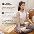 thumbnail image 2 of Zonli Japanese Floor Futon Mattress, 2.5" Cotton Folding Tatami Pad, Full 75"x54", Burro, 2 of 9