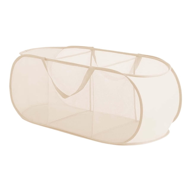 Cesta de ropa sucia plegable, Cesta de ropa sucia plegable, Cesta de ropa sucia plegable portátil, para baño Dormitorio Juguetes Calcetines Bufanda 3 Rejillas Beige Macarena Cesto de la ropa