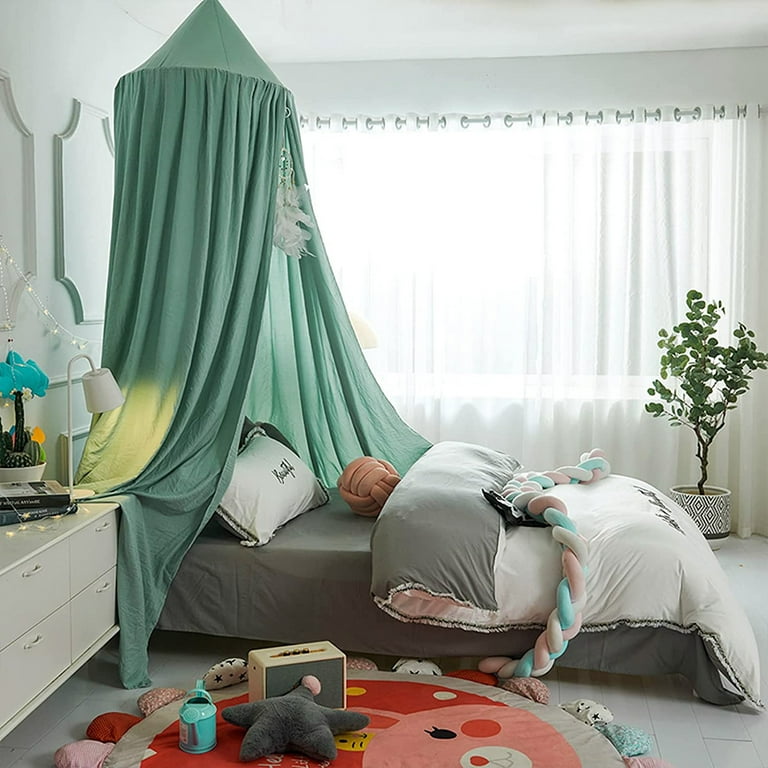 NKTIER Bed Canopy For Girls Princess Hanging Dome Tent With Hook and Sticker Decorative Mosquito Net Bed Curtain Bedding For Bedrooms