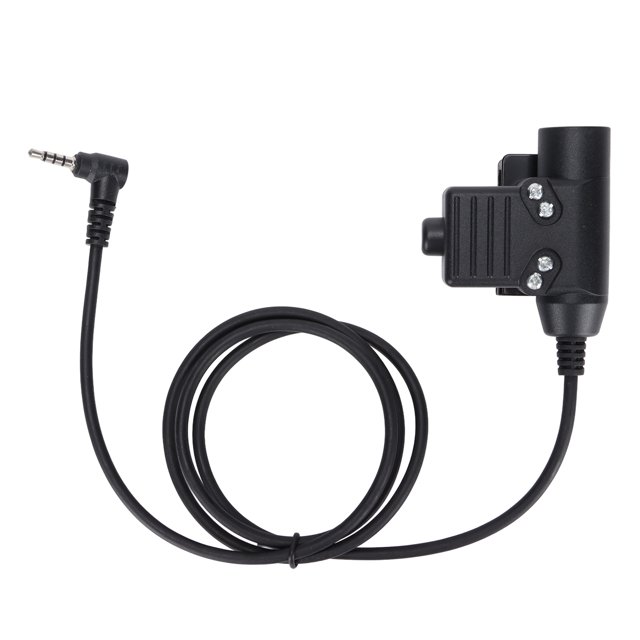 PTT Tactical Headset Adapter Cold Resistant PU Tensile Flexible Keep Pressing PTT Headset System Adapter PTT with a Clip for Yaese VX-3R
