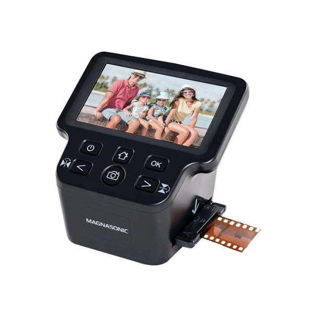 Magnasonic All-In-One 24MP Film Scanner with Large 5" Display & HDMI, Converts 35mm/126/110/Super 8 Film & 135/126/110 Slides into Digital Photos, Built-in Memory (FS71)