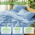 thumbnail image 4 of Sonoro Kate Luxury Cooling Bamboo Bed Sheet Set - Deep Pockets - 3 Piece, Twin XL, Lake Blue, 4 of 6