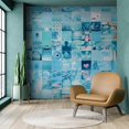 thumbnail image 4 of Idea4wall 3pcs Soothing Blue Calm Tones Fashion Style Wall Murals, Removable Self-Adhesive Stick Wallpaper Large Wall Stickers for Home Decorative, 72"x72", 4 of 5