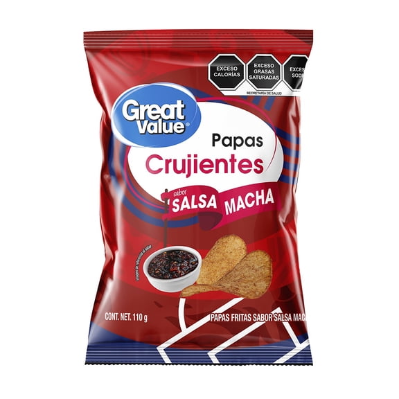Papas Fritas Great Value Crujientes Sabor Salsa Macha 110 g