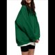 thumbnail image 2 of Sudaderas de Mujer con Cuello Redondo, Forro , Suéteres Oversize, Otoño 2025, Blusas Bonitas, Ropa Preppy Estilo-K M, 2 of 8