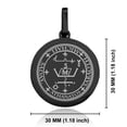 thumbnail image 2 of Stainless Steel Seal of Archangel Michael Round Medallion Pendant Necklace, 2 of 3