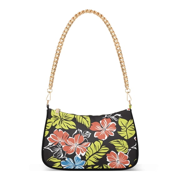 ALAZA Elegant Tropical Flower-t7 Women's Chain Shoulder Bag Hobo Handbag Tote Crossbody Purse