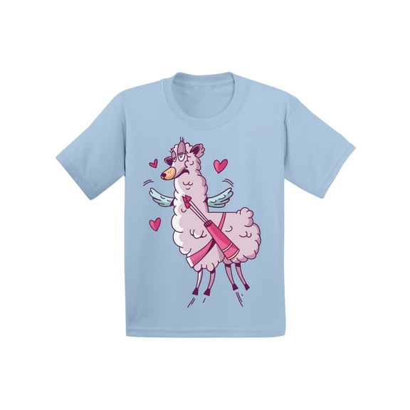 Valentine's Day T-shirt Llama Baby Shirt Girls Boys