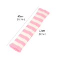 thumbnail image 3 of Men's Women's Winter Striped Pattern Knitted Yarn Warm Boot Leg Guards Foot Pile Socks, 3 of 4
