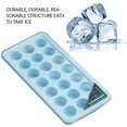 thumbnail image 4 of Molde de silicona de 21 cavidades para hacer cubitos de hielo, bandeja para molde de crema para pasteles con tapa, utensilios para hornear, redondo, azul Irene Inevent HA004768-05, 4 of 7