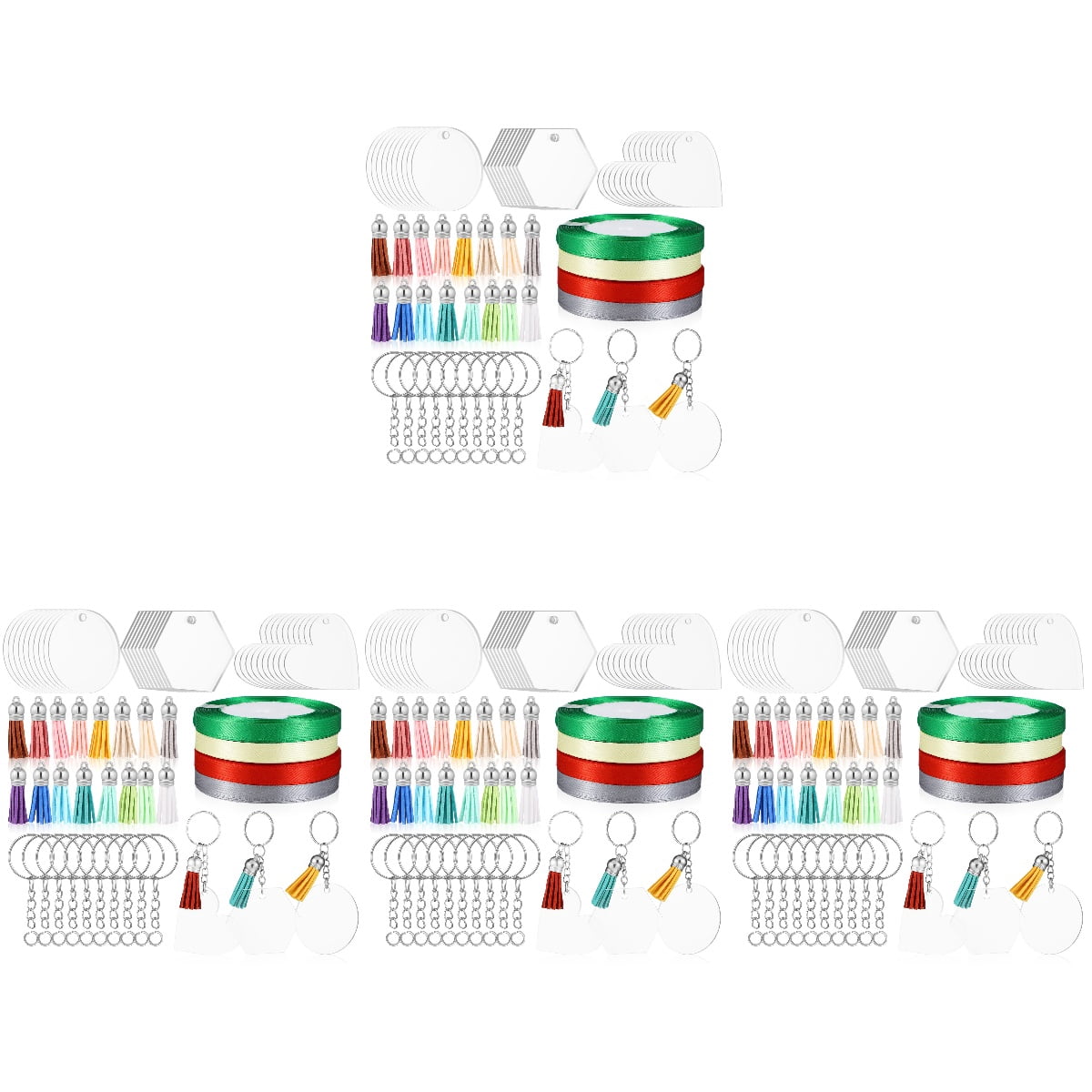 LITINKIMI DIY Acrylic Blanks, Assorted Colors, Smooth Edges, Practical Accessories for Decor, 4Sets