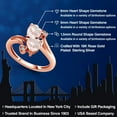 thumbnail image 2 of Gem Stone King 18K Rose Gold Plated Silver Rose Rose Quartz and White Lab Grown Diamond Ring for Women (1.46 Cttw, Heart Shape 6MM, Gemstone Birthstone, Available in Size 5, 6, 7, 8, 9), 2 of 6