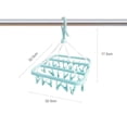 thumbnail image 5 of Amerteer Windproof 32-Clip 1-Tier Clothes Drying Rack with Hook, Blue, 5 of 6