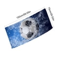 thumbnail image 3 of Toalla de playa de secado rápido con estampado de fútbol – Toalla de viaje de microfibra ligera que no retiene arena, ideal para nadar, acampar, ir al gimnasio, a la piscina, al baño y para uso al a, 3 of 6