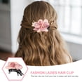 thumbnail image 4 of Jaw Alligator Clip de hilo de seda Flower Billed Hair Centá para cabello delgado Cabello grueso, 4 of 5