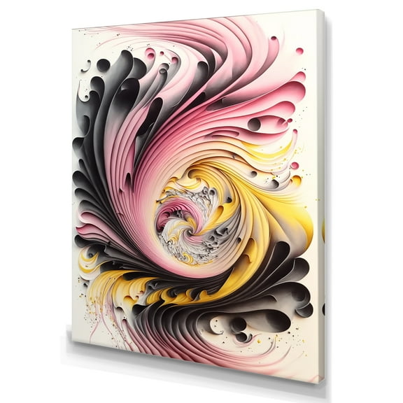 Designart Multi-Color Paint Swirl I Canvas Wall Art