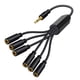 thumbnail image 1 of Cable Divisor Auxiliar 3 5 Mm 1 A 5/6 Vías para Altavoces PC Con Reproductor MP3 MP4, 1 of 9