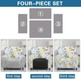 thumbnail image 6 of Xoenoiee Colorful Floral Print Recliner Chair Cover 4-Pieces Lazyboy Cover for Recliner Chair with Storage Pockets Furniture Protector for Living Room, Jacquard Sofa Slipcover for Kids, Pets, 6 of 7