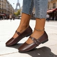 thumbnail image 5 of Mary Jane Shoes Women Square Toe Flats for Women Dressy Ballet Flat Mary Jane Flats with Buckle Strap Comfortable Slip On Casual Shoes, 5 of 9