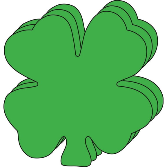 SHAPES ETC. Large Single Color Cut-Out - Four Leaf Clover