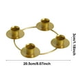 thumbnail image 3 of Christmas Advent Wreath Candle Holder with 4 Candle Capacity, Metal Advent Ring for Tapered Candles, Festival Table Centerpiece for Home, Party and Decorations, 3 of 5