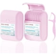 thumbnail image 4 of Pink Dental Floss Picks, 2 Packs Travel Cases with Twin Line Flosser 104 Count, Mint, Flossers Sticks Toothpicks is an Oral Care Tool for Clean and Fresh Teeth., 4 of 4