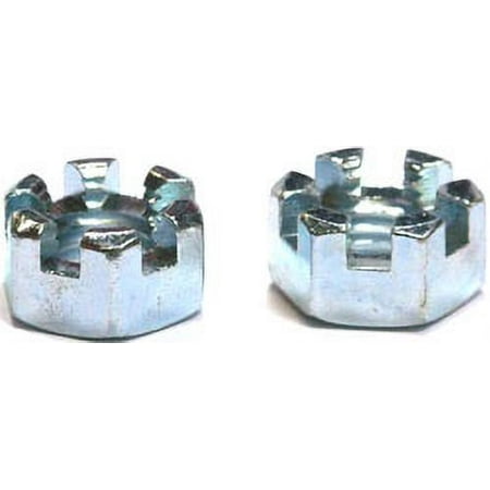 

1/2-20 Slotted Hex Nuts / Steel / Zinc - 500 Piece Carton
