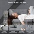 thumbnail image 5 of Outdoor Sofa | 3-Seater Wicker Patio Sofa with Side Trays, Mixed Slate Gray for Patio Deck Balcony | Rattan | Steel, 5 of 12