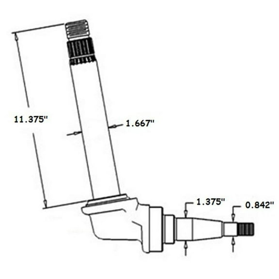 RAParts 406265R92 New RH / LH Spindle Fits Case-IH Tractor Models 504 544 606 656