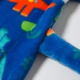 thumbnail image 6 of Boys Dinosaur Bathrobe 3-12 Years Kids Flannel Hooded Toddler Robe for Boys, Soft Sleepwear Gifts, 6 of 10