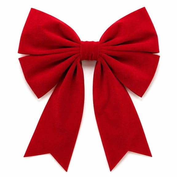 Deeceymbur Classic Red Burgundy Velvet Large Christmas Bow Ornament for Tree Wreath Door Wall Party Decor
