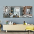 thumbnail image 3 of XmhyTop-A Mirror Wall Stickers 8Pcs 10x10cm Acrylic DIY Wall Decal Art, Home Living Room Bedroom Wall Decor,Brown, 3 of 4