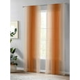 thumbnail image 4 of Burnt Orange Ombre Sheer Curtains 108 Inch Long 2 Panels, Gradient Color Light Filtering Rod Pocket Semi Sheer Curtains, Sheer Voile Drapes for Living Room Bedroom, 52"x108", 4 of 5