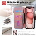 thumbnail image 4 of Wallet Case for iPhone 16 Pro Max/16 Plus/16 Pro/16 with Card Slots RFID Blocking Magnetic Flip Leather Detachable Shockproof Phone Cover, 4 of 9