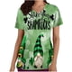 thumbnail image 2 of Fiudx Ofertas Flash Del Día Top de Enfermera con Cuello En V y Manga Corta con Bolsillo Estampado Del Día de San Patricio para Mujer, 2 of 3