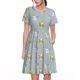 thumbnail image 1 of Easygdp Baby Elephant Giraffe para Vestido Transpirable de Mujer, Vestido Suelto de Manga Corta con Pliegues y Bolsillos para el Verano, 1 of 6