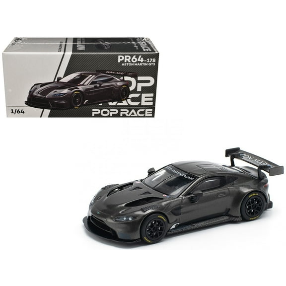 Aston Martin GT3 Carbon Edition 1/64 Diecast Model Car by Pop Race