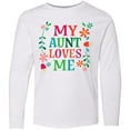 thumbnail image 3 of Inktastic My Aunt Loves Me Niece Long Sleeve Youth T-Shirt, 3 of 5