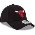 thumbnail image 3 of Men's New Era Black Chicago Bulls Official Team Color 9FORTY Adjustable Hat, 3 of 4