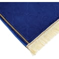 thumbnail image 3 of Muslim Prayer Rug Gold Rimmed Soft Thick Flannel Prayer Carpet Mat 25.5x45 Inch One of Three Random Patterns, Blue, 3 of 7