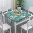 thumbnail image 3 of Green Christmas Baking Pattern Square Fitted Tablecloth with Elastic Edge,Square Table Cover,Washable Elastic Table Cover for Home Kitchen Party Decor 36"x36", 3 of 6