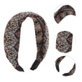 thumbnail image 5 of Unique Bargains 1 Pc Fashion Pattern Wide Headbands for Women Brown, 5 of 6