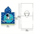 thumbnail image 2 of 100% Cotton Hooded Towel for Toddlers 2-6 Years Boys Girls Kids Bath Pool Beach Towel Soft Absorbent Beach Poncho (Astronaut Blue), 2 of 6