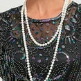 thumbnail image 4 of Xysaqa Women's 1920s Vintage Flapper Dress Embellished Fringed Sequin Dress Party Cocktail Evening Dresses for Women S-4XL （Available in Plus Size), 4 of 7