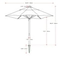 thumbnail image 5 of CorLiving 7.5ft Portable Black Beach Umbrella with Sand/Dirt Anchor and Travel Bag - Compact Sun and Shade Umbrella, Patio and Picnic, Summer Beach Umbrella Solution, 5 of 7