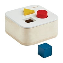 PlanToys® Shape and Sort It Out Bin Wooden Montessori Shape Matching Toy | Fine Motor, Problem Solving and Early Math Learning Activity | Eco Friendly Educational Sorting Toy
