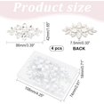 thumbnail image 2 of 4 apliques de flores de cristal con diamantes de imitación (flor de 4,3 x 8,4 cm), para novia, para planchar en el cabello, para decoración de disfraces., 2 of 9