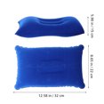 thumbnail image 2 of SEWOART Inflatable Travel Pillow Blue Flocked Fabric Easy Inflation for Camping Hiking 1Pack, 2 of 8
